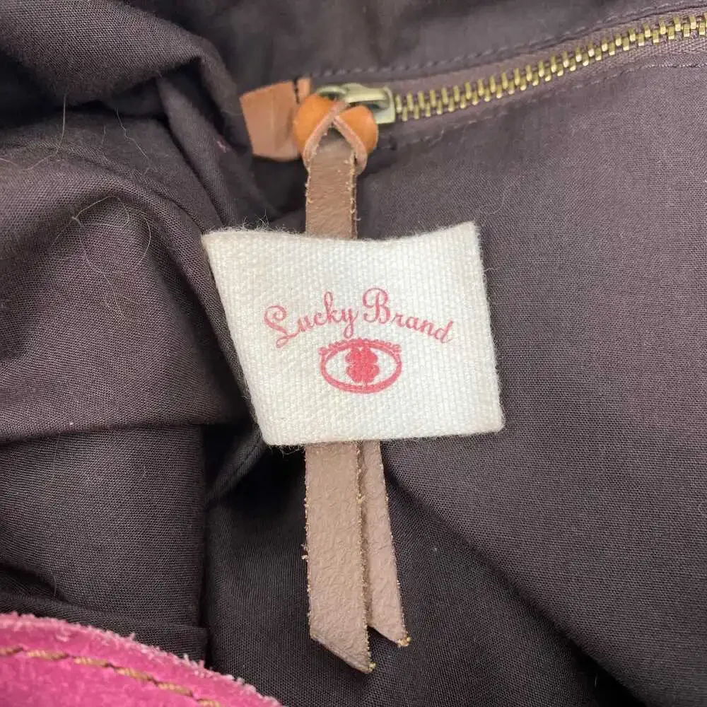 Lucky Brand Brown Purple Suede & Canvas Backpack | Women’s Regular
